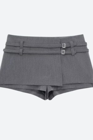 Style Core Aesthetics, New Style Trends - Casualcore Double Belted Mini Skort