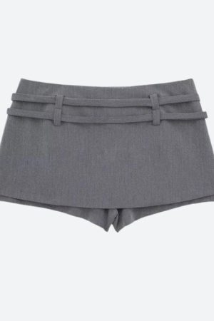 Style Core Aesthetics, New Style Trends - Casualcore Double Belted Mini Skort