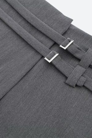 Style Core Aesthetics, New Style Trends - Casualcore Double Belted Mini Skort