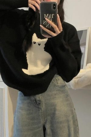 Style Core Aesthetics, New Style Trends - Cat Sweater