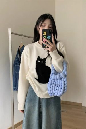 Style Core Aesthetics, New Style Trends - Cat Sweater