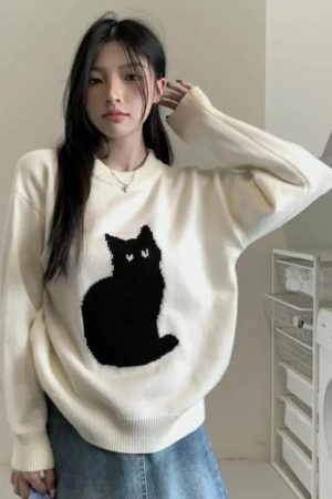 Style Core Aesthetics, New Style Trends - Cat Sweater