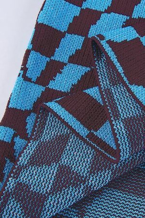 Style Core Aesthetics, New Style Trends - Checkered Print Crop Tank Top