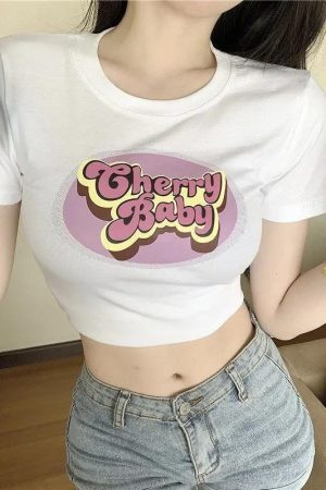 Style Core Aesthetics, New Style Trends - Cherry Baby Crop Top