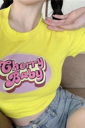 Style Core Aesthetics, New Style Trends - Cherry Baby Crop Top