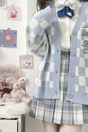 Style Core Aesthetics, New Style Trends - Cinnamoroll Buttoned Blue Cardigan