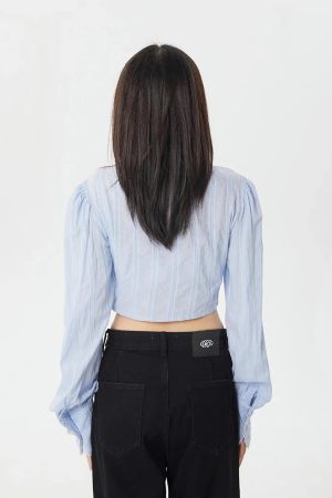 Style Core Aesthetics, New Style Trends - Classiccore Cut Out Crop Shirt