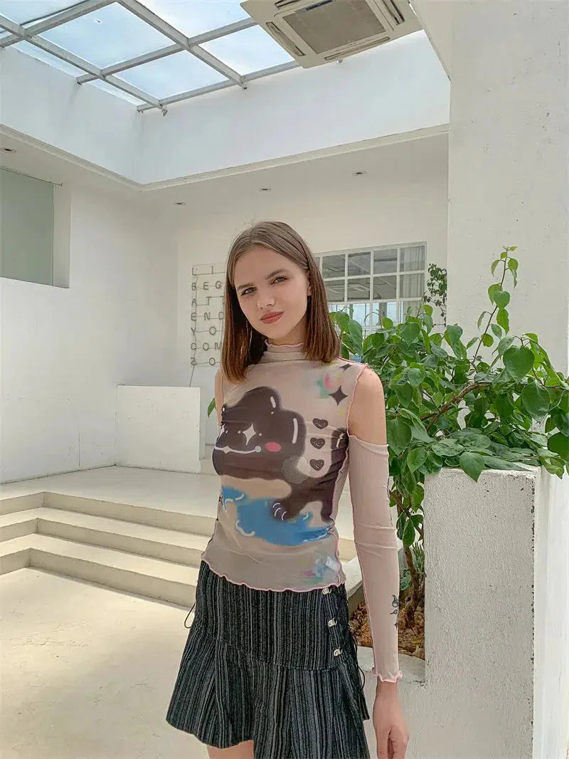 Style Core Aesthetics, New Style Trends - Cloud Monster Mesh Top Style Core Aesthetics, New Style Trends - Cloud Monster Mesh Top