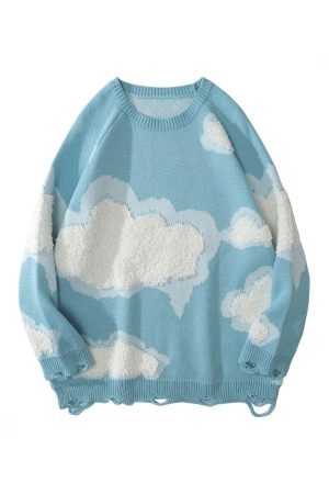Style Core Aesthetics, New Style Trends - 'Cloudy day' Knit Sweater