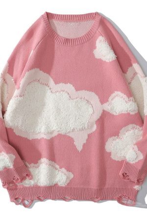 Style Core Aesthetics, New Style Trends - 'Cloudy day' Knit Sweater