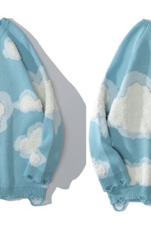 Style Core Aesthetics, New Style Trends - 'Cloudy day' Knit Sweater
