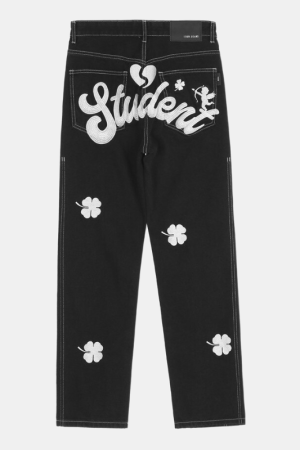 Style Core Aesthetics, New Style Trends - 'Clover' Jeans