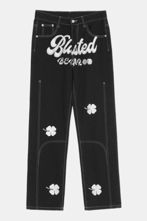 Style Core Aesthetics, New Style Trends - 'Clover' Jeans