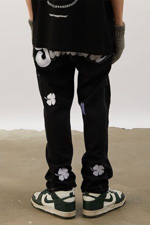 Style Core Aesthetics, New Style Trends - 'Clover' Jeans