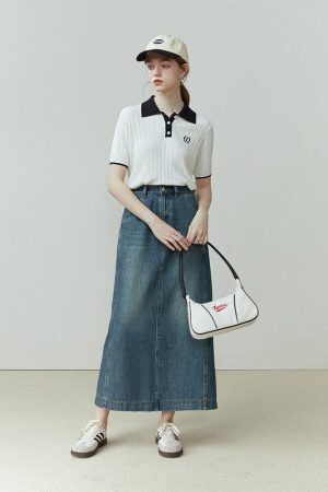 Style Core Aesthetics, New Style Trends - College Style Short Sleeve Sweater