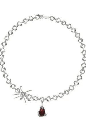 Style Core Aesthetics, New Style Trends - Collier Chaîne Pendentif Goutte d'Araignée