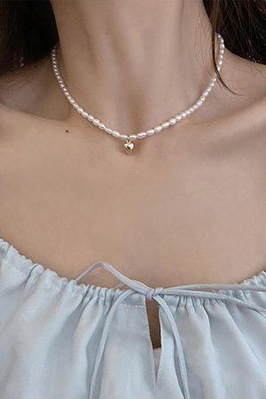 Style Core Aesthetics, New Style Trends - Collier pendentif perle élégant