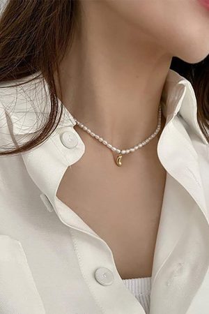 Style Core Aesthetics, New Style Trends - Collier pendentif perle élégant