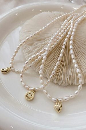 Style Core Aesthetics, New Style Trends - Collier pendentif perle élégant