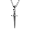 Style Core Aesthetics, New Style Trends - Collier pendentif poignard squelette punk