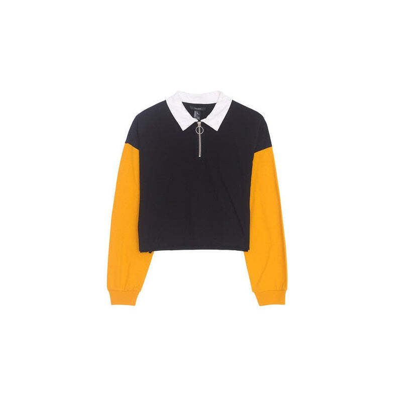 Style Core Aesthetics, New Style Trends - Color Block Zip Up Tee Style Core Aesthetics, New Style Trends - Color Block Zip Up Tee