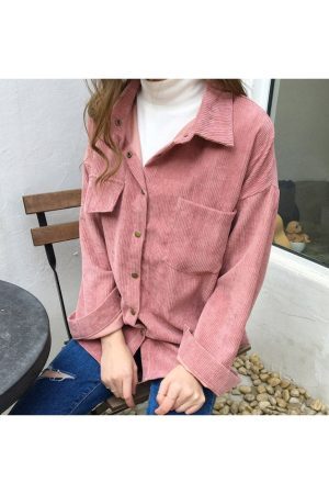 Style Core Aesthetics, New Style Trends - Comfy Cute Cord Shirt
