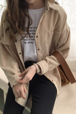 Style Core Aesthetics, New Style Trends - Comfy Cute Cord Shirt