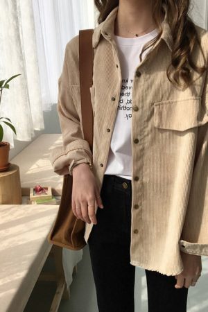 Style Core Aesthetics, New Style Trends - Comfy Cute Cord Shirt