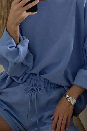 Style Core Aesthetics, New Style Trends - Comfy Life Sweatshirt & Shorts Co-Ord