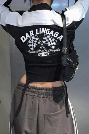 Style Core Aesthetics, New Style Trends - Contrast Color Print Collar Neck Short Jacket