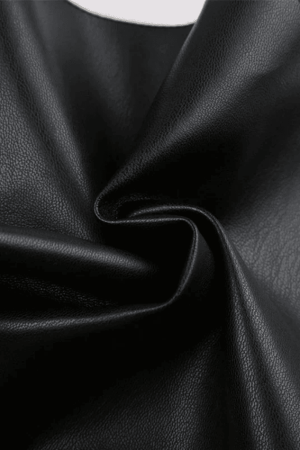 Style Core Aesthetics, New Style Trends - Contrast Pu Leather Cropped Moto Jacket