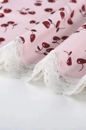 Style Core Aesthetics, New Style Trends - Coquette Cherry Mini Dress