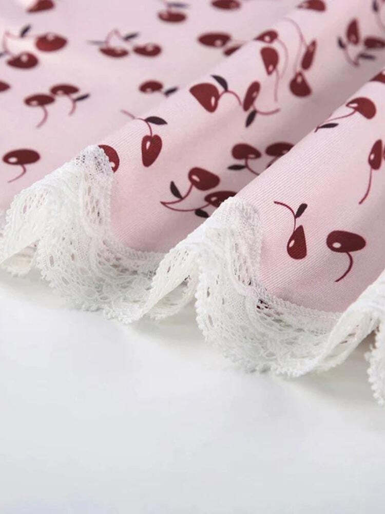 Style Core Aesthetics, New Style Trends - Coquette Cherry Mini Dress Style Core Aesthetics, New Style Trends - Coquette Cherry Mini Dress