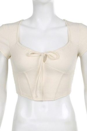 Style Core Aesthetics, New Style Trends - Coquette Cropped Corset Top