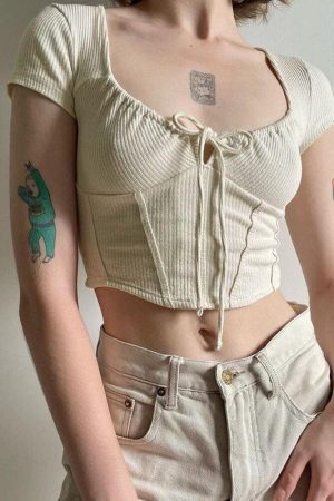 Style Core Aesthetics, New Style Trends - Coquette Cropped Corset Top