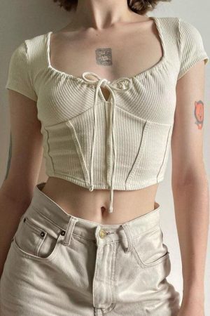 Style Core Aesthetics, New Style Trends - Coquette Cropped Corset Top