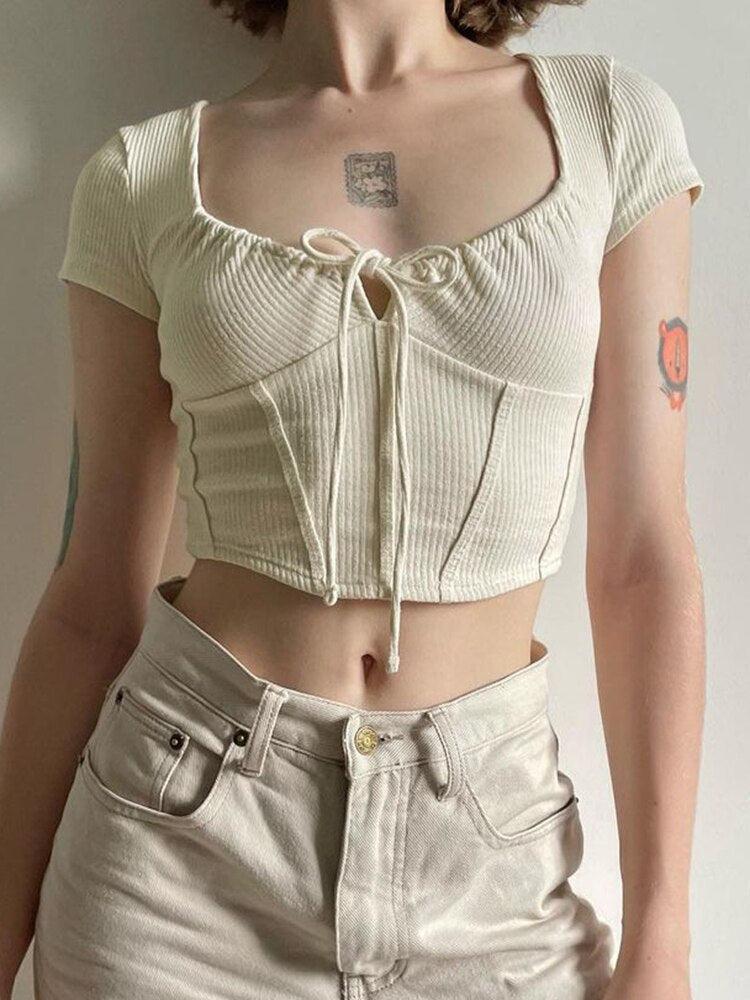 Style Core Aesthetics, New Style Trends - Coquette Cropped Corset Top Style Core Aesthetics, New Style Trends - Coquette Cropped Corset Top