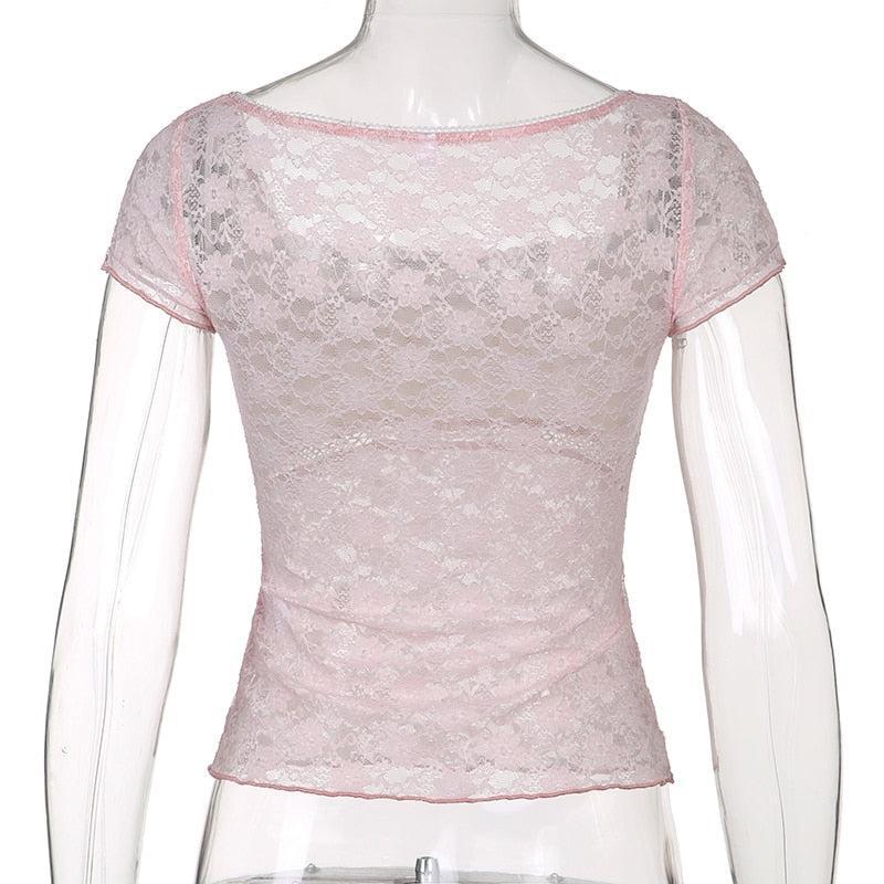 Style Core Aesthetics, New Style Trends - Coquette Lace Detailed Top Style Core Aesthetics, New Style Trends - Coquette Lace Detailed Top