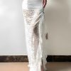 Style Core Aesthetics, New Style Trends - Coquette Lace Ruffled Slit Maxi Skirt