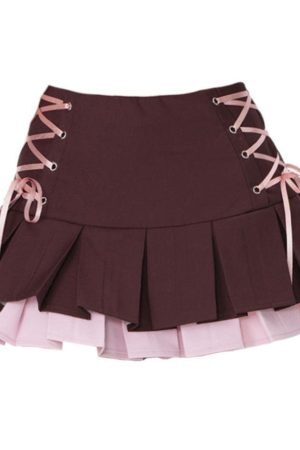 Style Core Aesthetics, New Style Trends - Coquette Mini Skirt With Top Two Piece Set