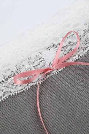 Style Core Aesthetics, New Style Trends - Coquette Off Shoulder Lace Top