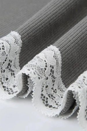 Style Core Aesthetics, New Style Trends - Coquette Off Shoulder Lace Top