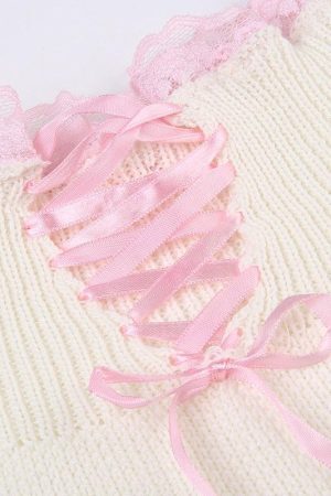 Style Core Aesthetics, New Style Trends - Coquette Ribbons Mini Skirt