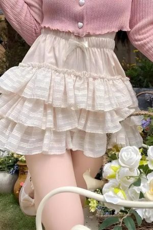 Style Core Aesthetics, New Style Trends - Coquette Ruffle Mini Skirt