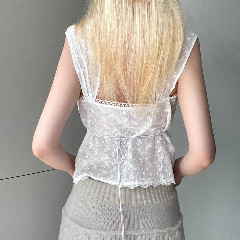 Style Core Aesthetics, New Style Trends - Coquette Square Neckline Top Style Core Aesthetics, New Style Trends - Coquette Square Neckline Top