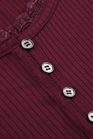 Style Core Aesthetics, New Style Trends - Corduroy Lace Trim Top
