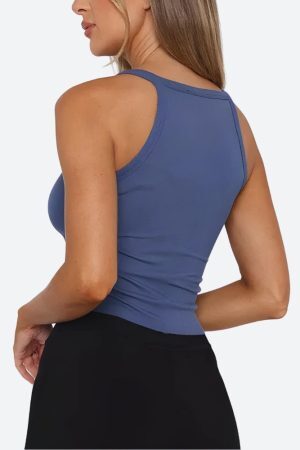 Style Core Aesthetics, New Style Trends - Corduroy V Neck Tank Top