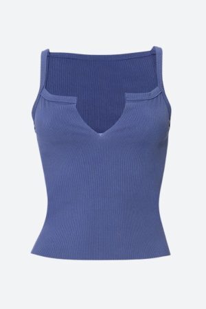 Style Core Aesthetics, New Style Trends - Corduroy V Neck Tank Top