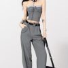 Style Core Aesthetics, New Style Trends - Corset Top & Wide Leg Pants Two Piece Set