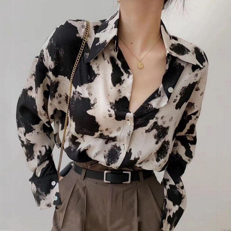 Style Core Aesthetics, New Style Trends - Cow Print Blouse